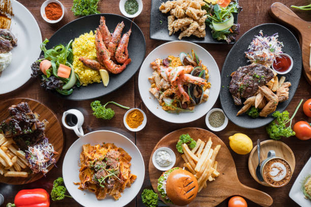 Delicious Food Served on Table